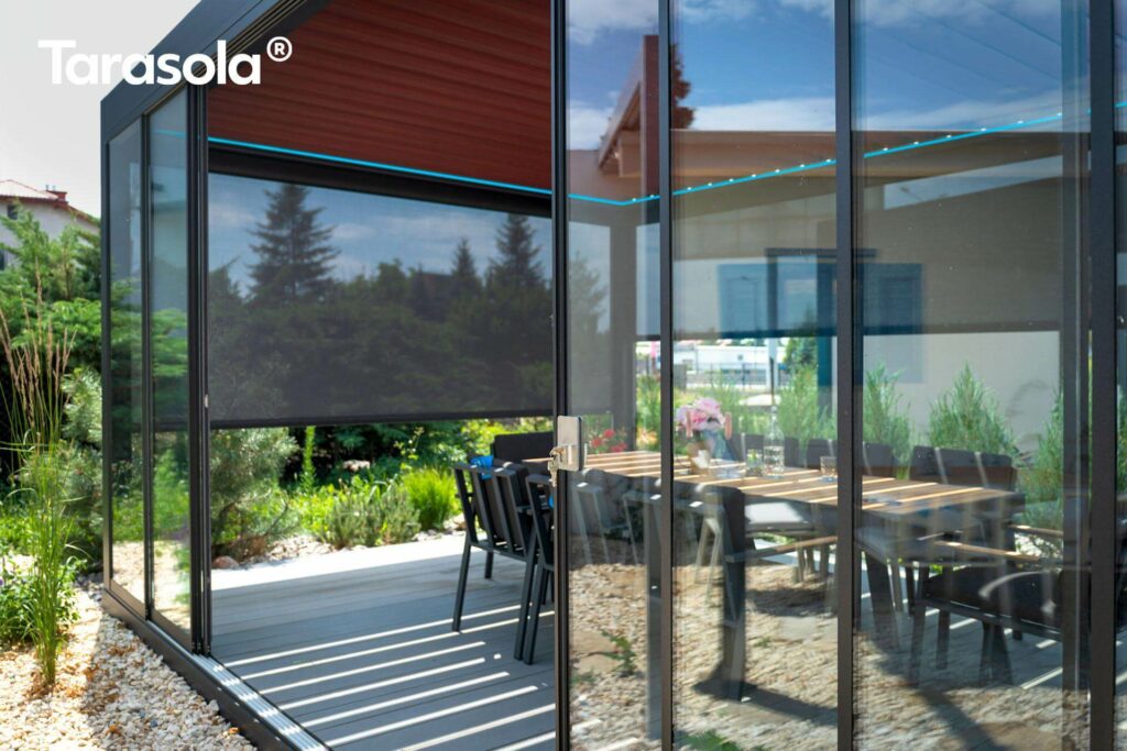 szklane zabudowy tarasów