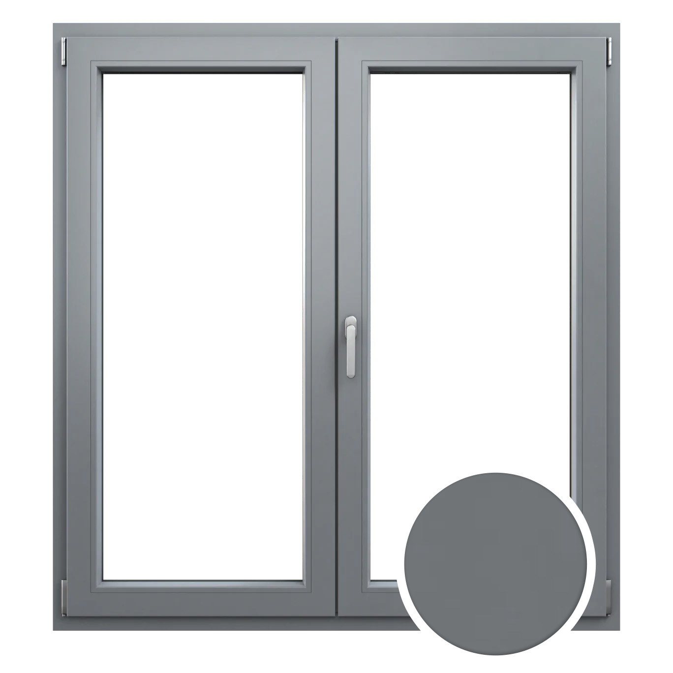 okna koncept fenstergrau matt