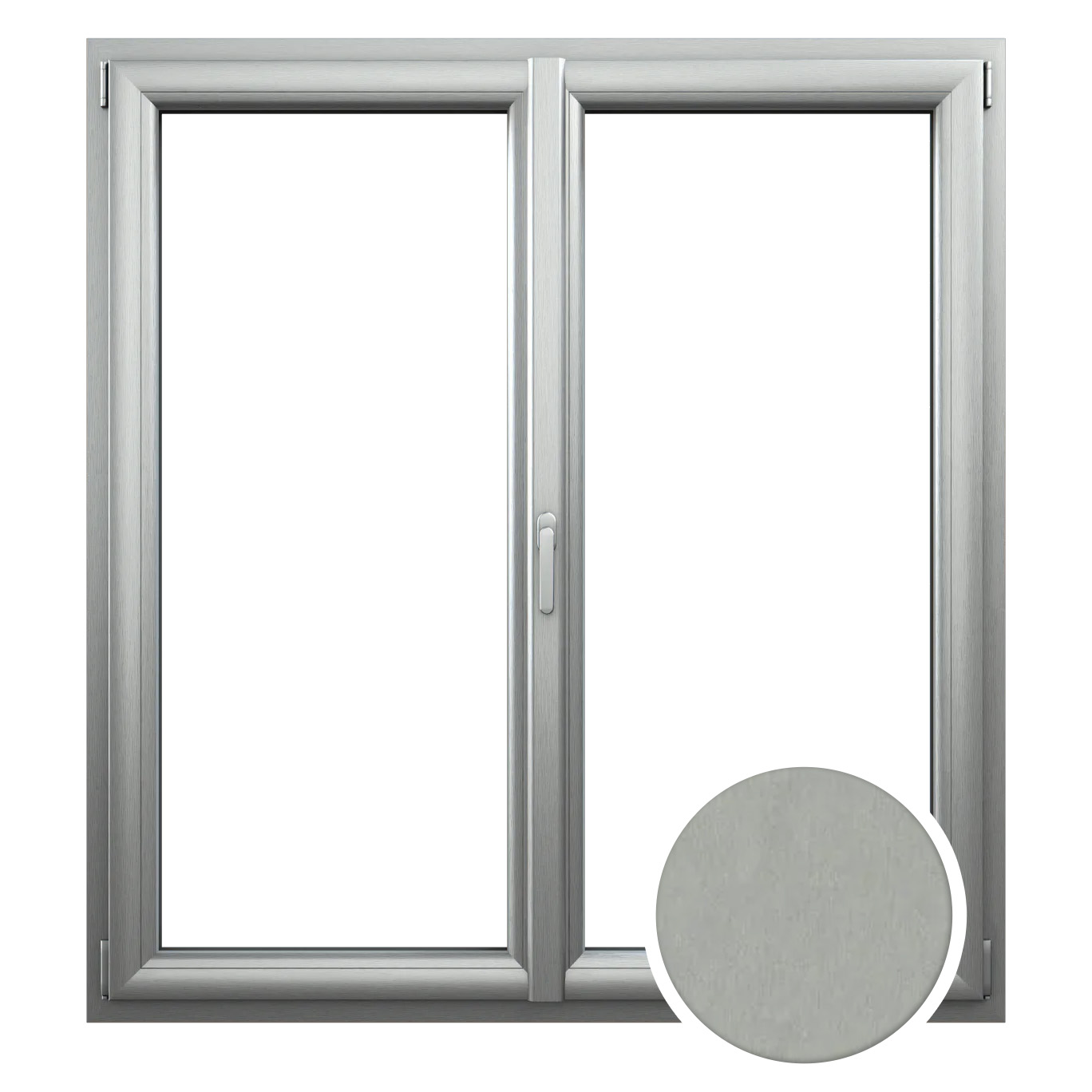 okno prolux aluminium gebürstet