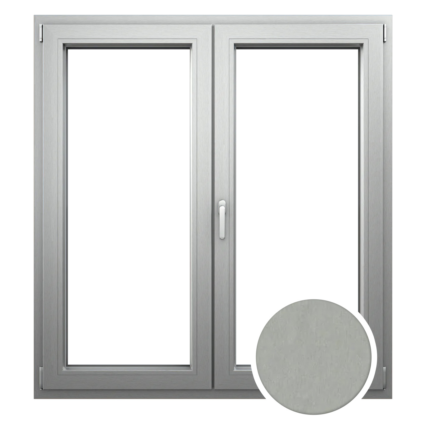 okna winergetic premium Aluminium gebürstet