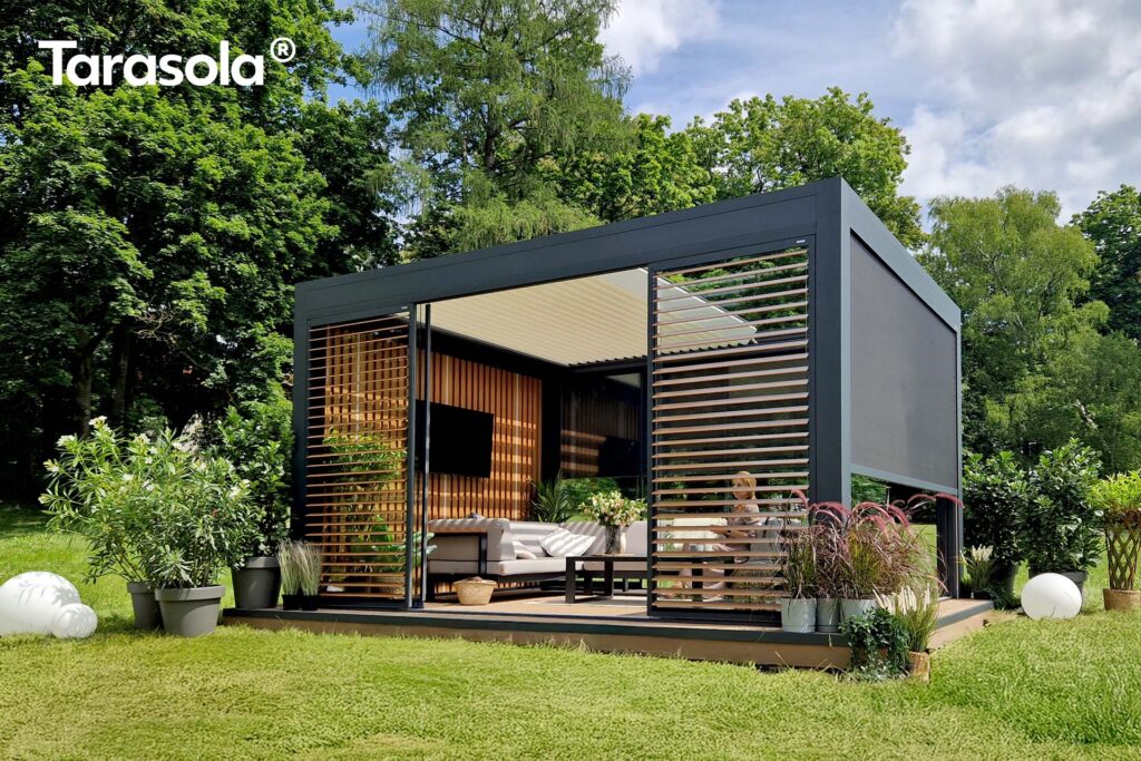 pergola z otwieranym dachem