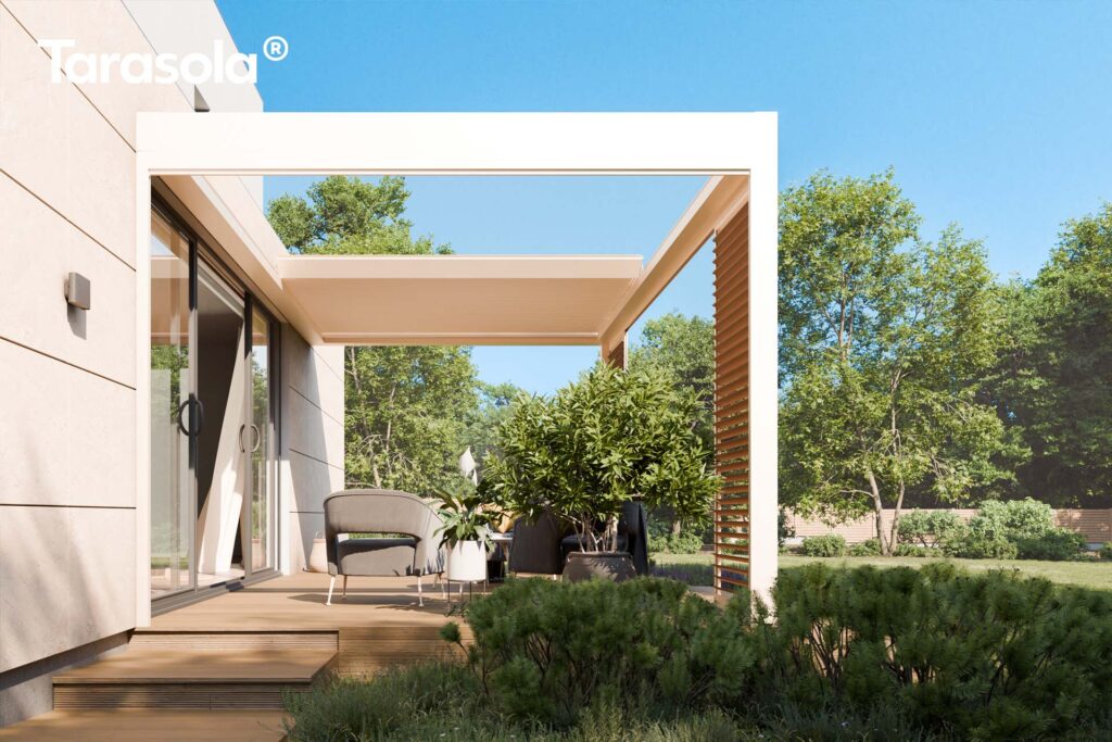 pergola z rozsuwanym dachem