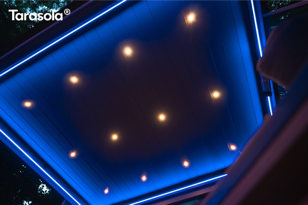 oświetlenie led w opasce betonowej